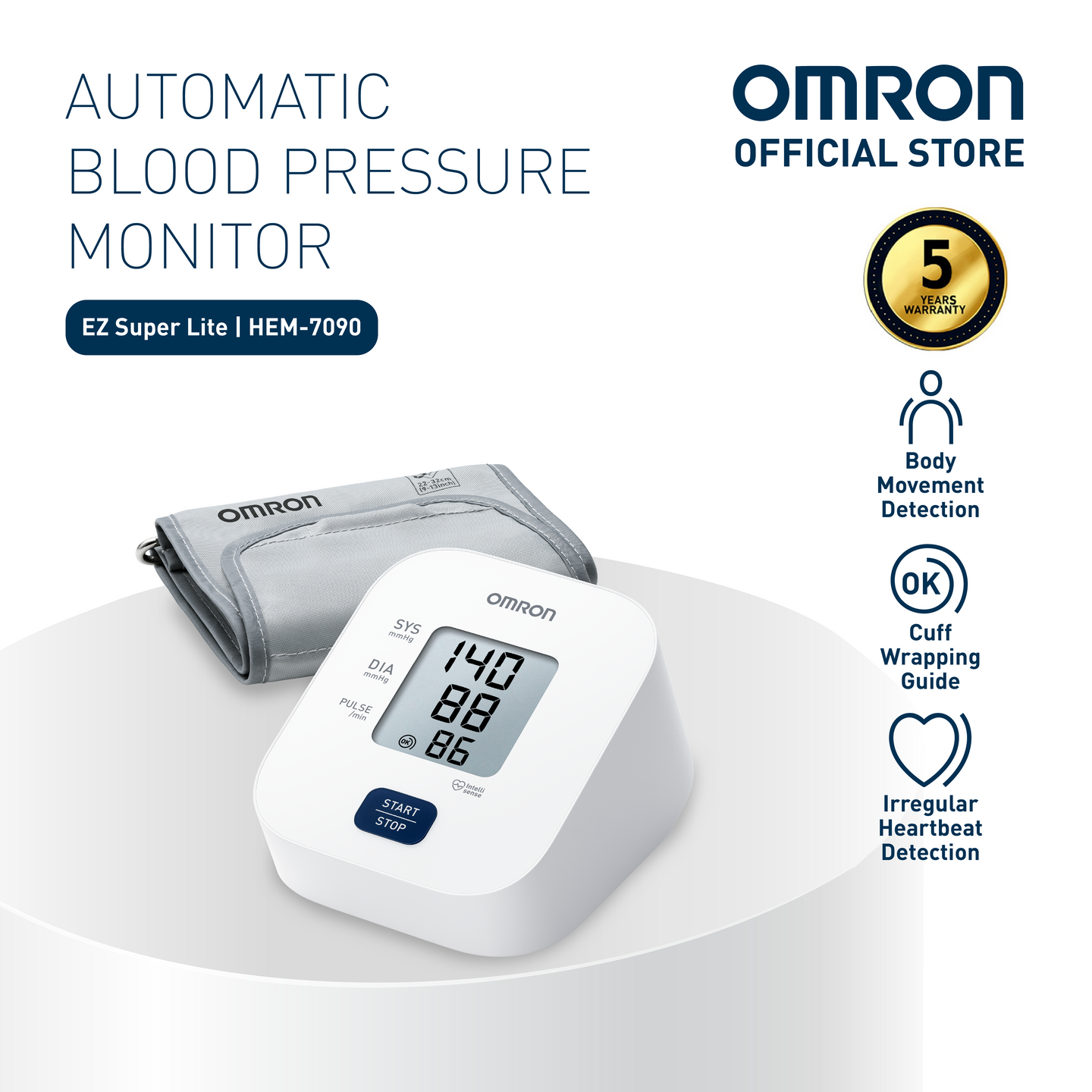 Automatic Upper Arm Blood Pressure Monitor EZ SUPER LITE