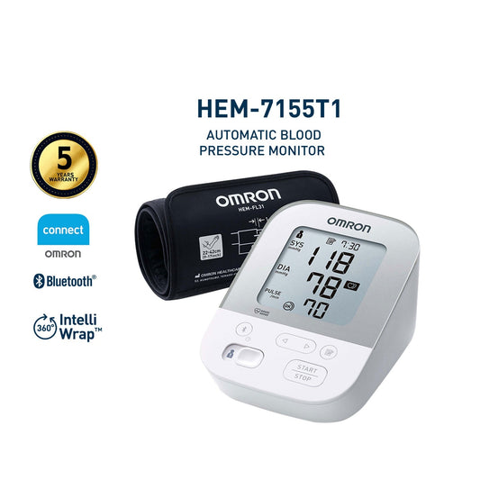 Upper Arm Blood Pressure Monitor with Bluetooth HEM-7155T