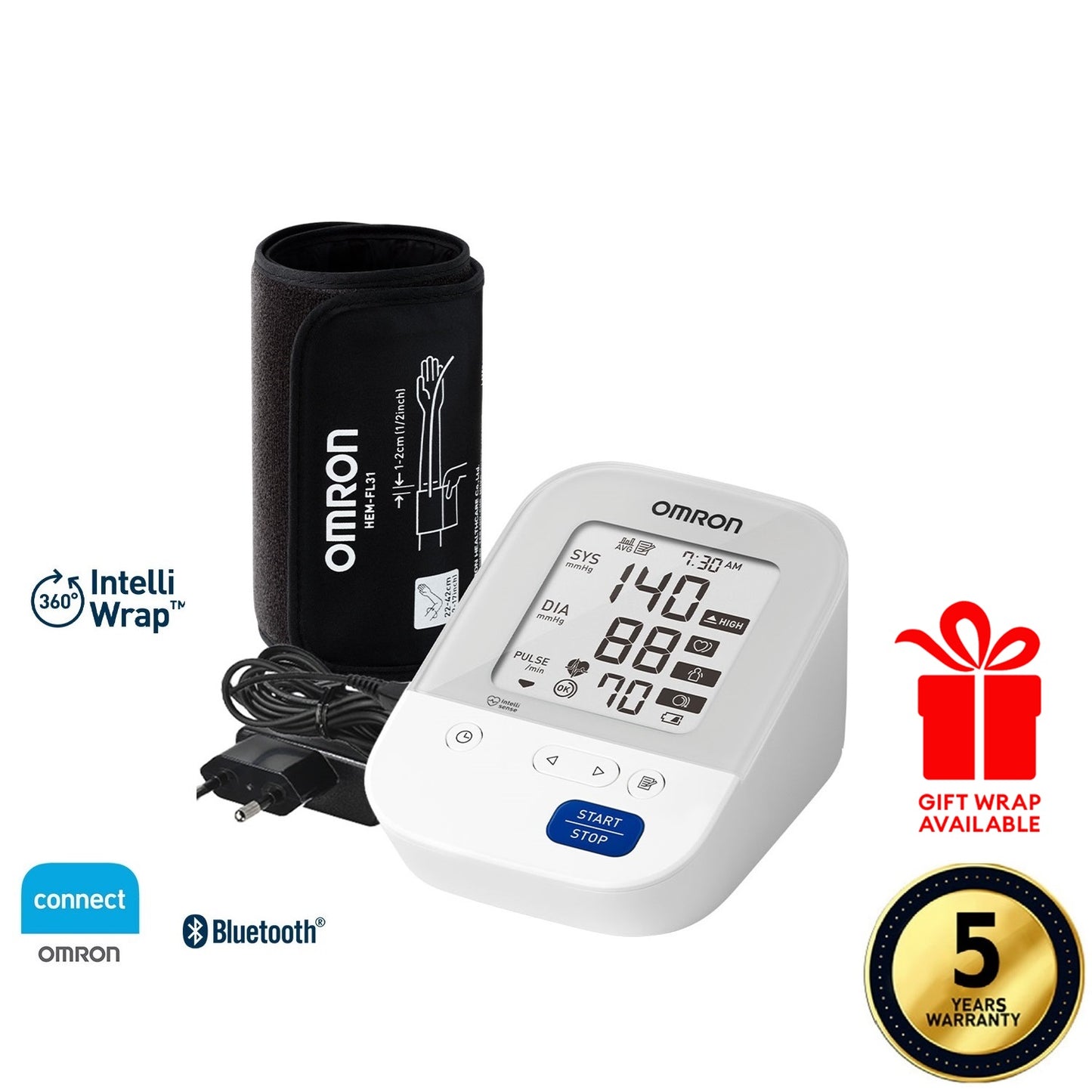 Upper Arm Blood Pressure Monitor HEM-7156T-A