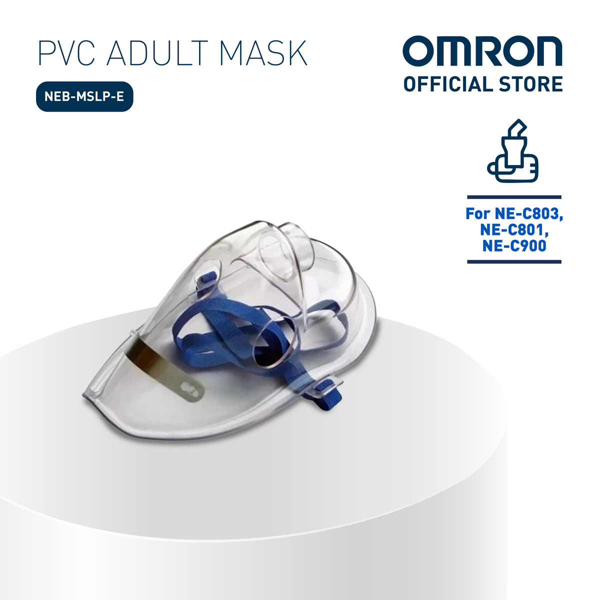 PVC Adult Mask for NE-C28, NE-C801, NE-C803 (NEB-MSLP-E)