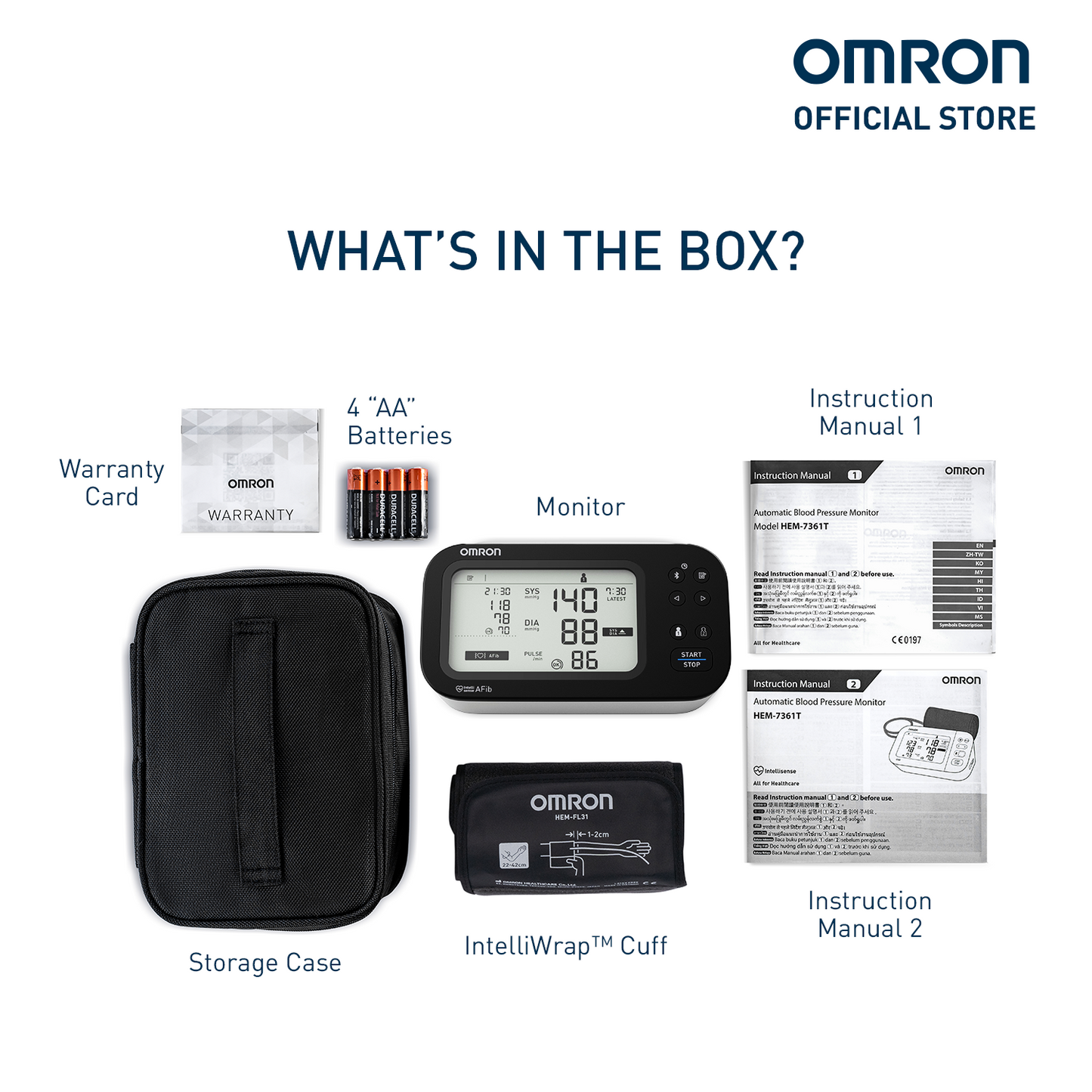 Automatic Upper Arm Blood Pressure Monitor with Bluetooth HEM-7383T1-AP